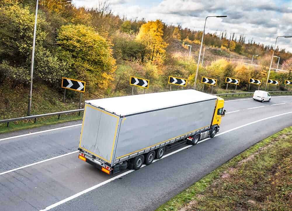 lorry on motorway UK
