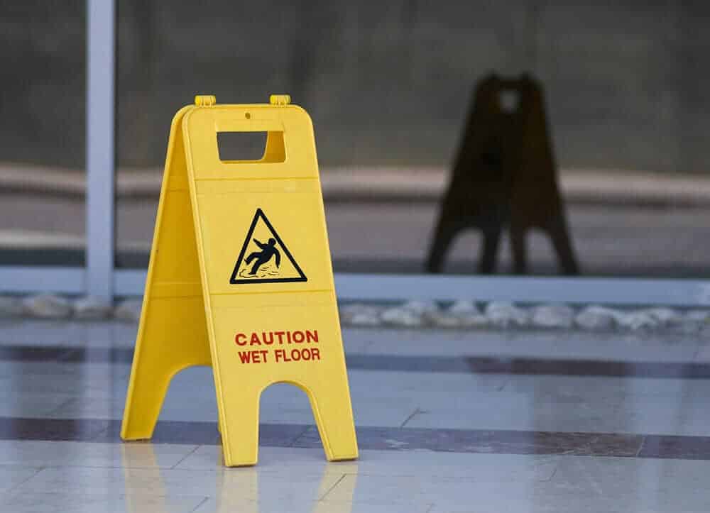 caution wet floor sign