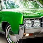 American car in green