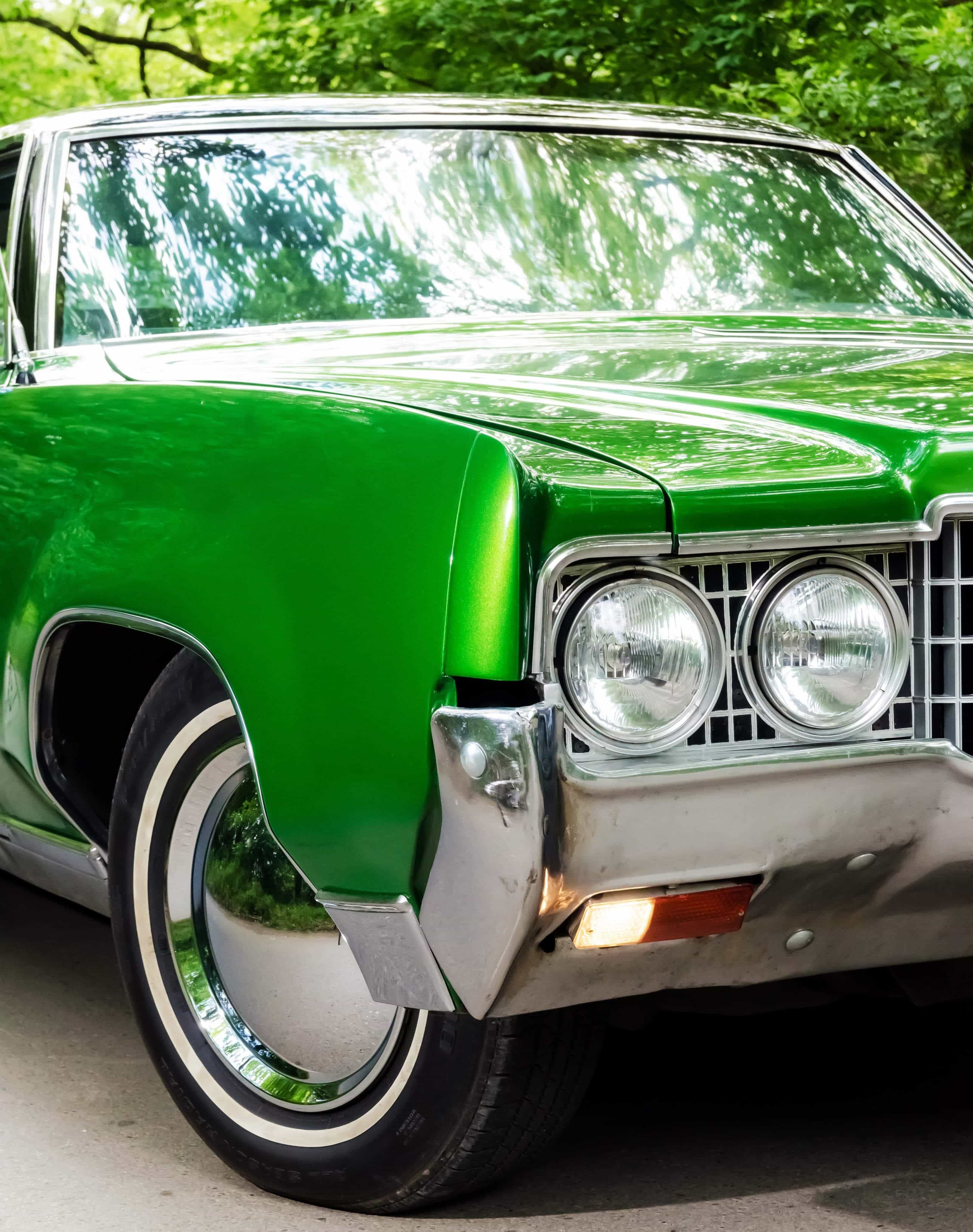 American car in green