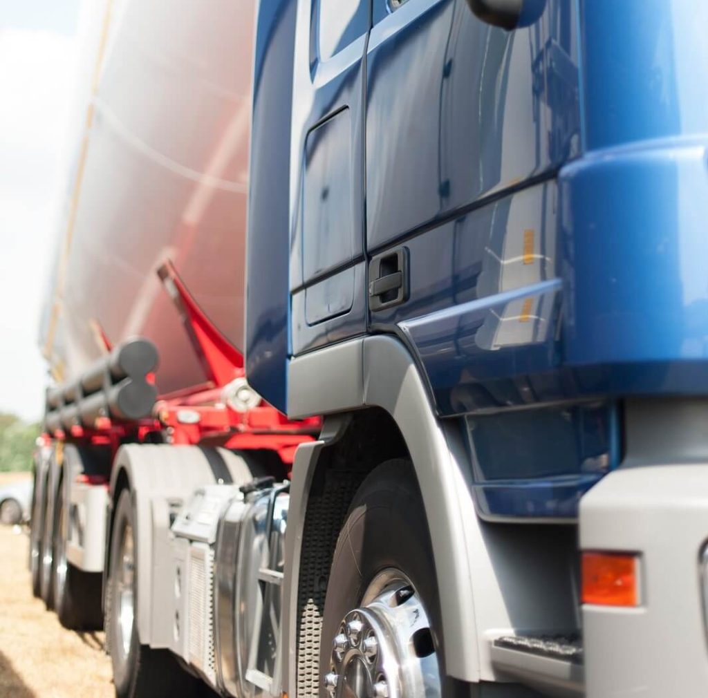 HGV carrying large load