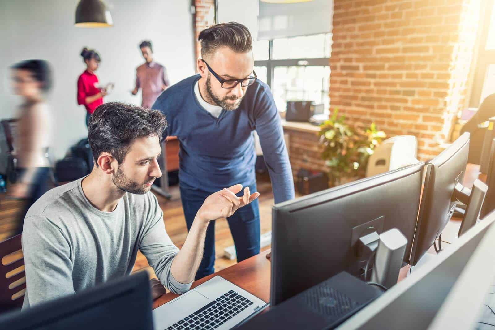 Employees in office