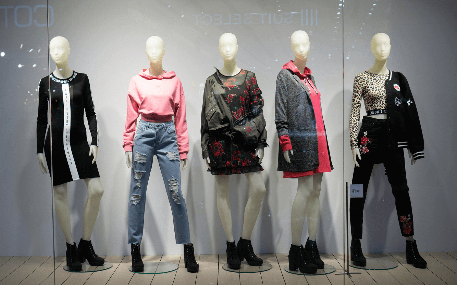 Shop window of clothing store