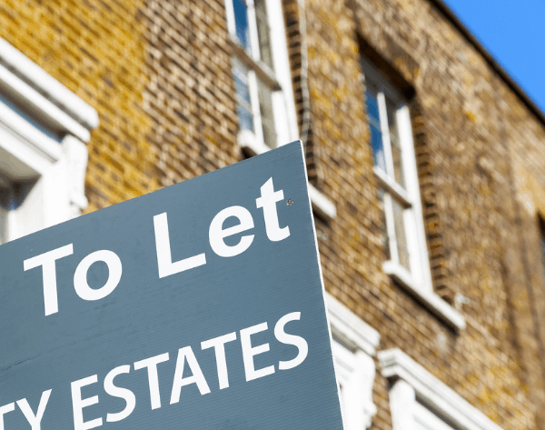 To let sign in front of house