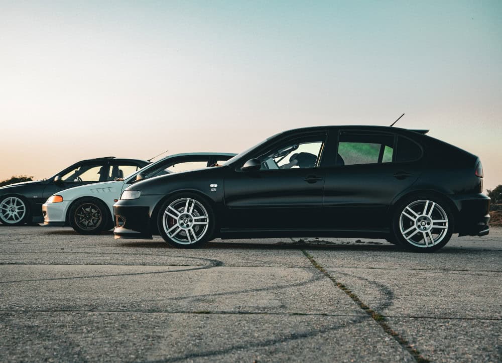 Cars parked next to each other